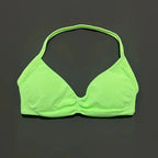 HISTELLO Sports Bra Push Up Strappy Sexy Open Back Gym Crop Top Removable Cups Women Workout Clothing Gym Top Halter Sport Bra - Matrix Studios