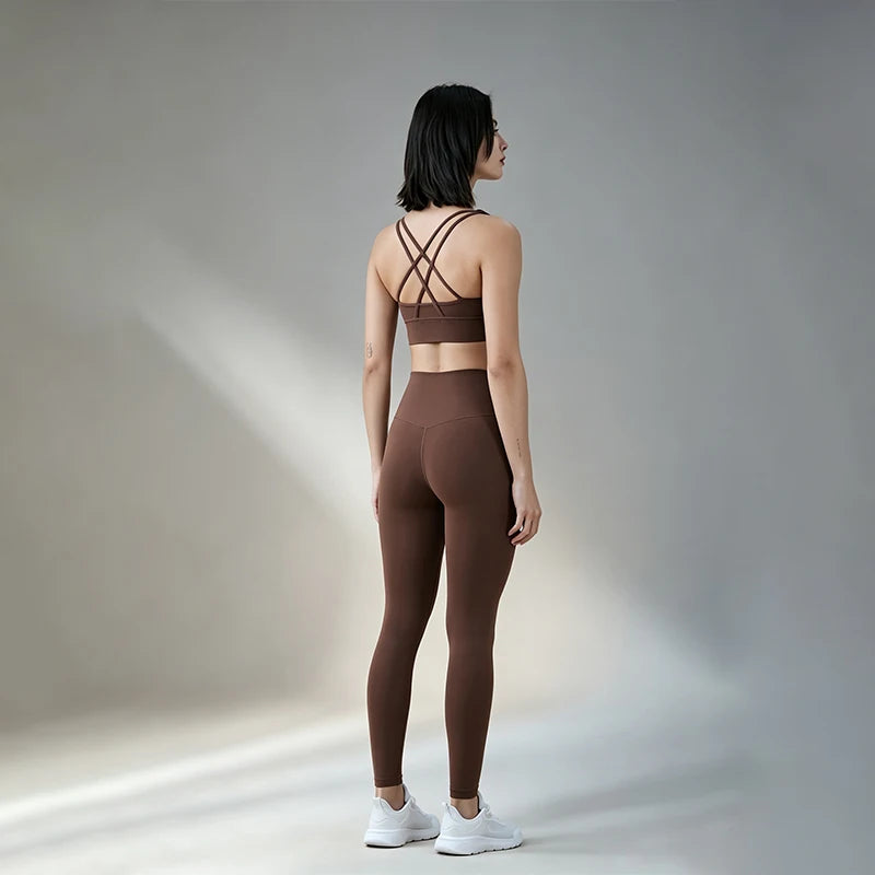 TRY TO BN Yoga Set 2 Piece Sport Bra High Waist Leggings Women's Tracksuit Fitness Tummy Control Squat Proof Workout Gym Clothes - Matrix-studios.com