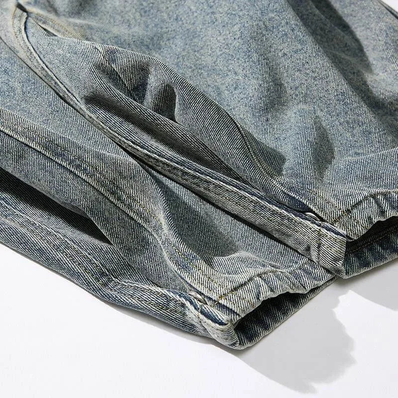 Spring Men Streetwear Denim Pants Men Harajuku Washed Baggy Jeans Men Y2K Fashion Punk Casual High Waist Wide Leg Pants - Matrix Studios