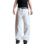 IEFB Men's Jeasn New Summer American Style Straight Leg Wide Leg Solid Color Simple Folding Male Casual Trousers 2026 9W2196 - Matrix Studios