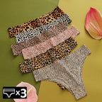 WarmSteps 3Pcs/Set Sexy Leopard Thongs Women's Panties Thongs 2024 New Female Underwear Seamless Printed Panties Ice Silk Briefs - Matrix Studios