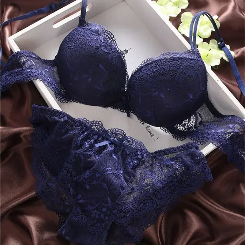 Girls Bra Sets for Women Push Up Bras Underwire Brassiere A B Cup Underwear Lingerie Three Quarters(3/4 Cup) Sexy Bralette Cheap - Matrix-studios.com