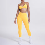 Women 2pcs Patchwork Sport Yoga Suit Training Sleeveless Sport Gym Tops Tummy Control Slimming Booty Leggings Yoga Suit Sports - Matrix-studios.com