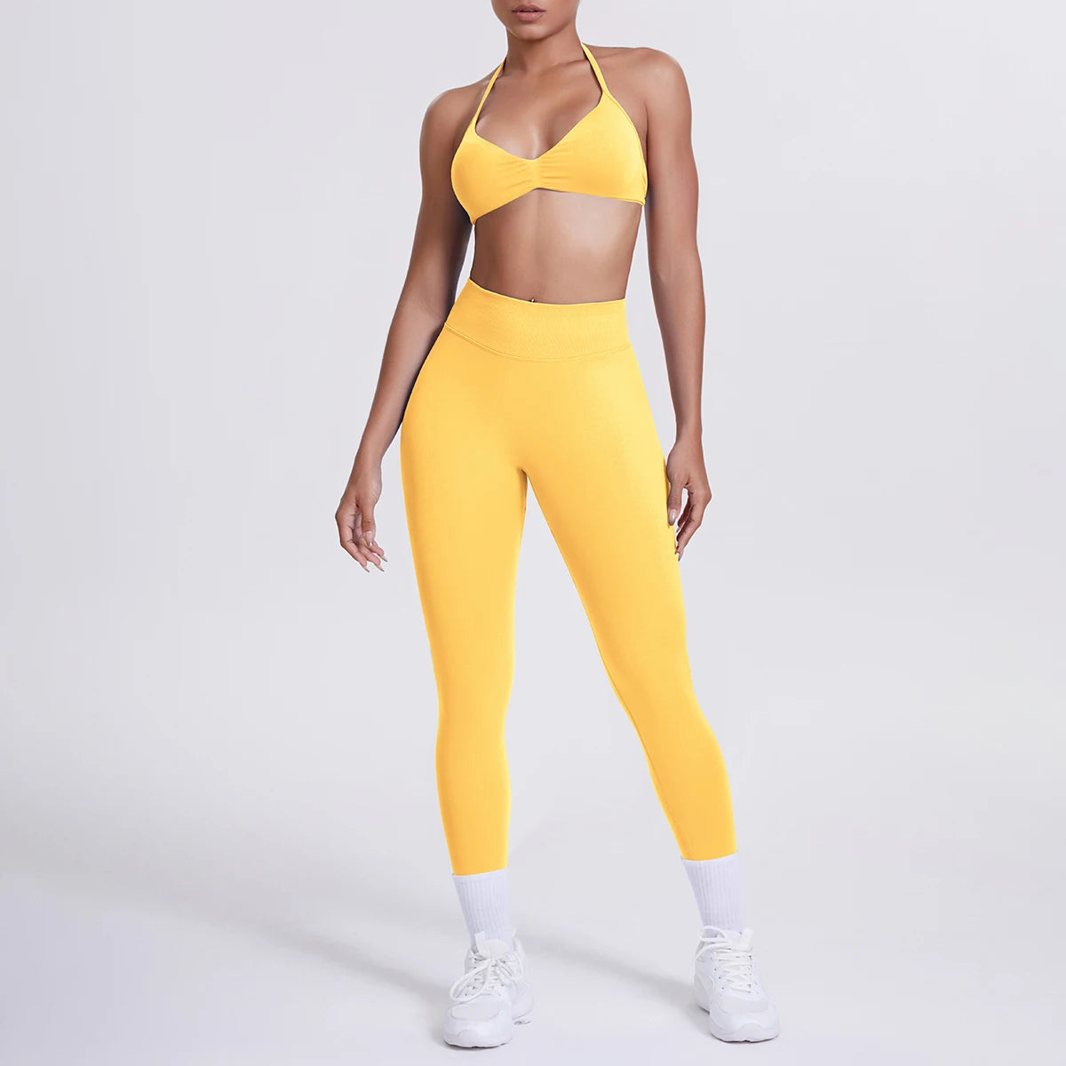 Women 2pcs Patchwork Sport Yoga Suit Training Sleeveless Sport Gym Tops Tummy Control Slimming Booty Leggings Yoga Suit Sports - Matrix-studios.com