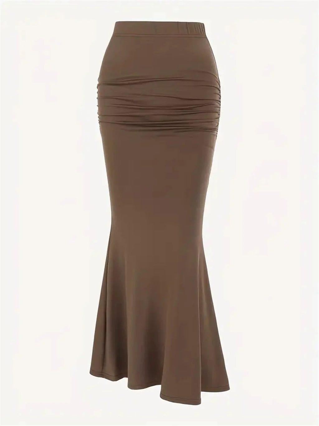 Women Solid Slim Fishtail Skirt Spring Summer New In Elegant Fashion High Waist Fold Skirts Lady Causal Street Short Dress Sexy - Matrix-studios.com