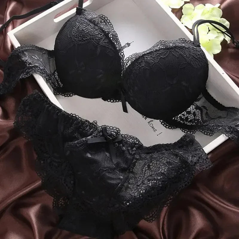 Girls Bra Sets for Women Push Up Bras Underwire Brassiere A B Cup Underwear Lingerie Three Quarters(3/4 Cup) Sexy Bralette Cheap - Matrix-studios.com