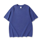 250gsm Men's Washed Vintage T-Shirts Street Hip Hop Retro Punk T Shirt Women Harajuku Casual Cotton Short Sleeve Acid Wash Tops