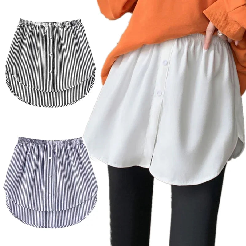 Detachable Underskirt Women Fake Shirt Irregular Skirt Tail Blouse Hem Cotton Extender Fake Hem Mini Skirt Fake Hem 6 Sizes - Matrix-studios.com