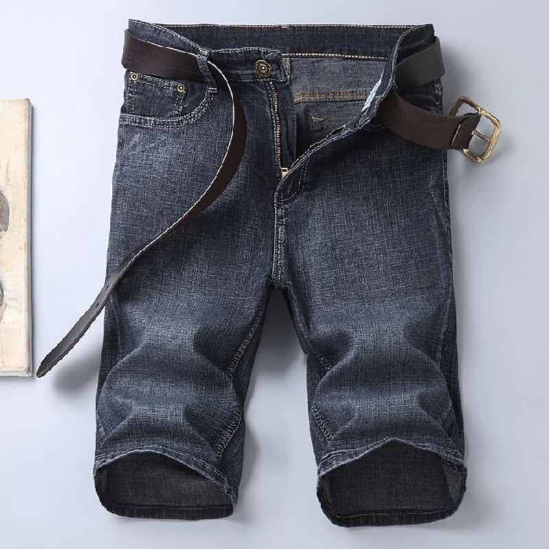 Summer Shorts Jeans Men Denim Pants Stretch Black Fashion Design Men's Jeans Slim Straight Male Short Jeans - Matrix Studios