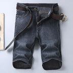 Summer Shorts Jeans Men Denim Pants Stretch Black Fashion Design Men's Jeans Slim Straight Male Short Jeans - Matrix Studios