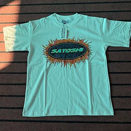 Multi-styles Satoshi T-shirt Loose Fit Oversized High Street Vintage Washed Distressed Letter Print Men's Short Sleeve T Shirt - Matrix-studios.com