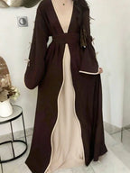 Muslim Abaya Women Dress Dubai Women Dress Bow Caftan Lace-up Floral Dresses Islamic Pakistan Moroccan Kaftan 2026 Robe - Matrix-studios.com