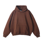 ZODF New Thick 350gsm Fleece Hooded Hoodies For Men Unisex Winter Oversized Loose Basic Solid Sweatshirts Pullovers Coats HY0631 - Matrix Studios