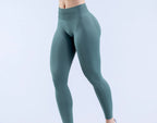 Logo Seamless Women's Solid Waist Yoga Pants Three-Section Waist Sexy Hip-Lifting Tight Sports Fitness Exercise Pants - Matrix-studios.com