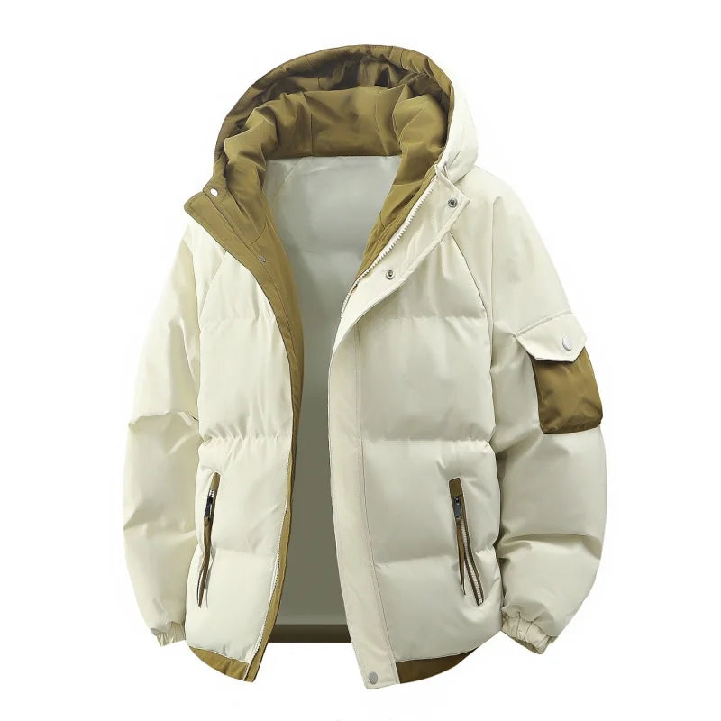 male Outerwear hooded jacket Men's winter loose jacket Cotton coat man fashion  parkas Men windproof thick warm Down Jacket - Matrix Studios