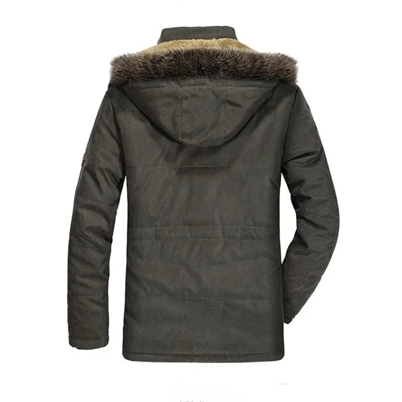 New Winter Men Hooded Fur Collar Long Down Jackets Overcoats Male Multiple Pockets Warm Parkas Quality Man Casual Chaquetas 7XL - Matrix Studios