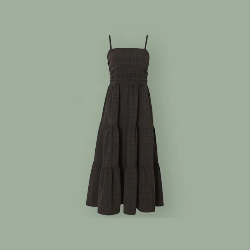 2026 Women's Spring Autumn New Knit Sweater+POLO Vest+Retro Plaid Strap Skirt 3-Piece Suit Lady Elegant Dress Matching Set - Matrix-studios.com