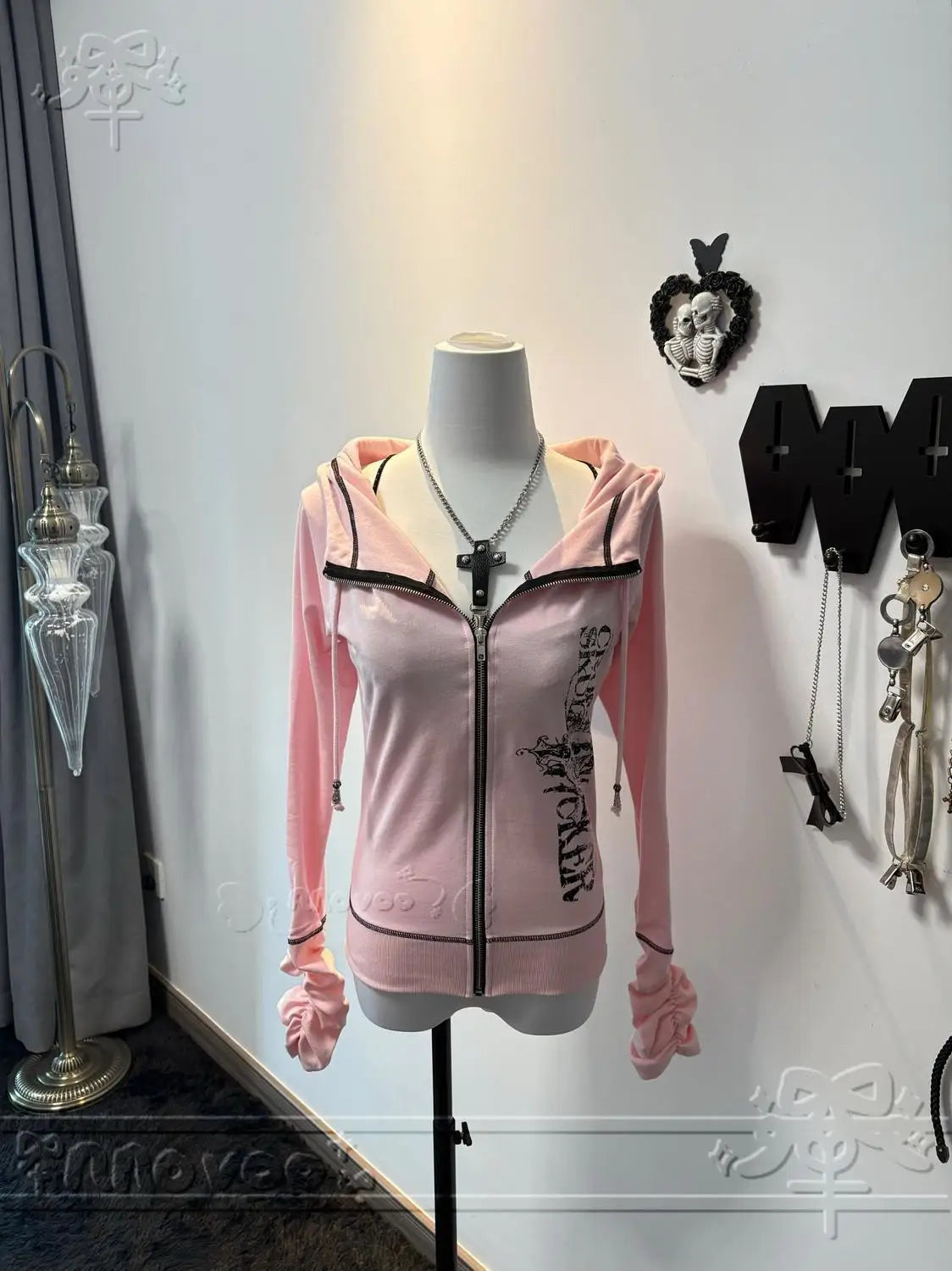 Harajuku Y2k Gothic Hooded Coat Women 2025 Autumn New Casual All-match Jackets Subcultural Japanese Black Tops Mujer Sweatshirt - Matrix Studios