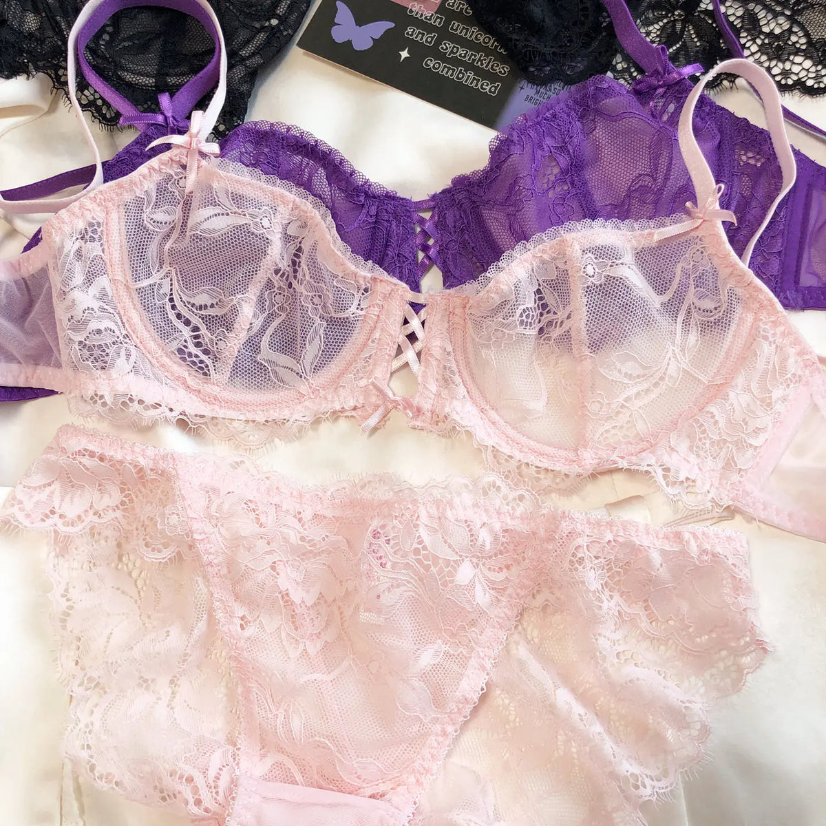 Sexy Hollow Bra French Ultra Thin Lace Embroidery Women Lingerie Set Underwire Push Up Bras Breathable Underwear and Panties Set - Matrix-studios.com