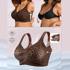 Leopard Jelly Bras No Underwire Push Up Wireless Bra Seamless Lift Bras Full Coverage Bralette Everyday Brassiere Plus Size - Matrix Studios