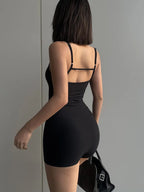 Solid Backless Tank Bodysuit Sexy Hot Camisole Top Jumpsuit Women's Bodycon Summer Black Sleeveless Slim Rompers Y2k Clothing - Matrix-studios.com