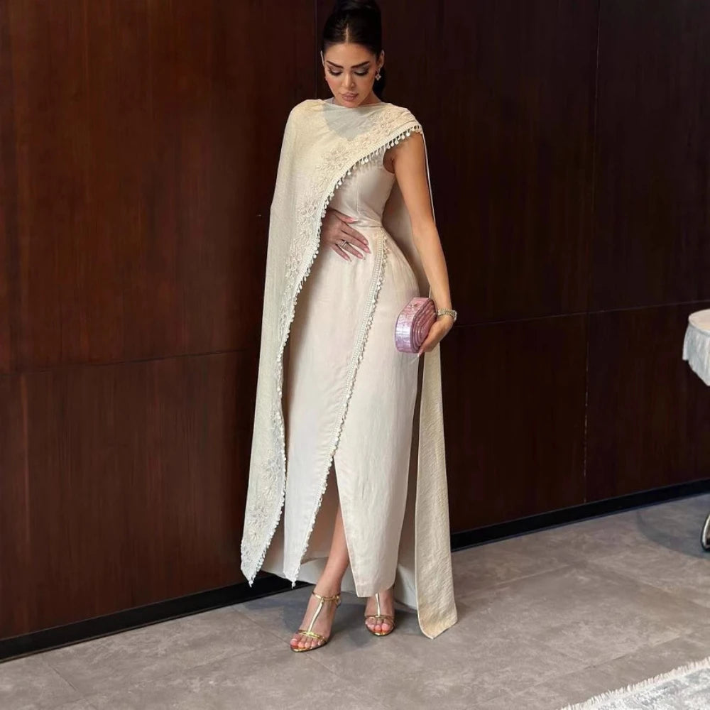 Romantic Kaftan 2-pieces Prom Gown Exclusive Arabic Dubai Women Evening Dress In Stock Spring Autumn Delicate Formal Events - Matrix-studios.com