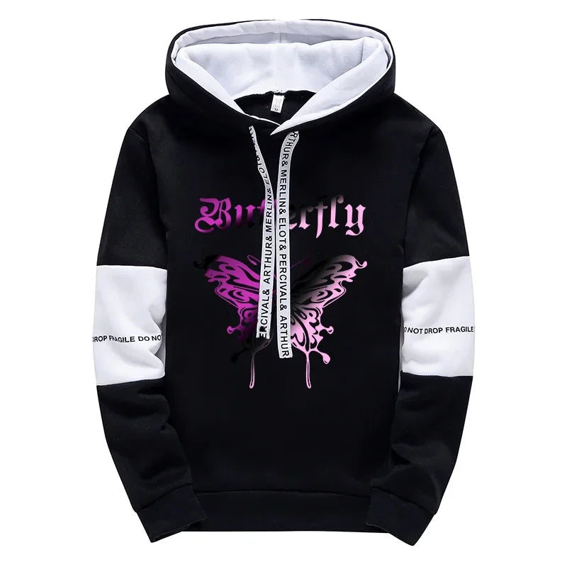 2026 Urban Fashion Loose Coat Letter Print Hoodie for Woman High Grade Y2K Korean Style Hooded Long Sleeve Sweatshirt - Matrix Studios