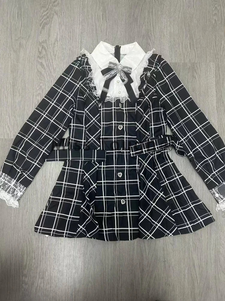 Spring Y2K Princess Outfits Women 2 Piece Sets Sweet Kawaii Bow Tops + Lace Pleated Skirt Female Retro Chic Preppy Style Clothes - Matrix-studios.com