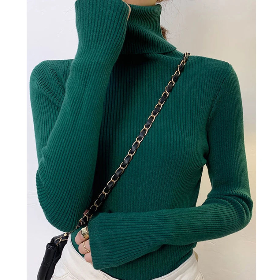 Heliar Women Fall Turtleneck Sweater Knitted Soft Pullovers Cashmere Jumpers Basic Soft Sweaters For Women 2026 Autumn Winter - Matrix-studios.com