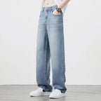 2025Spring Autumn New Men Straight Vintage Fit Jeans Casual Trousers High Quality Male Korean Fashion Baggy Wide Leg Denim Pants - Matrix Studios