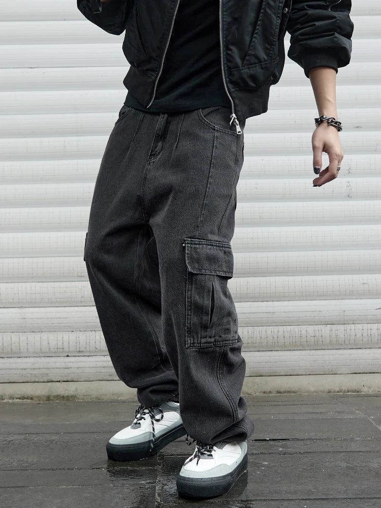 Y2k New Baggy Jeans Male Hip Hop Harajuku Trousers Wide Leg Denim Pants Men's Jeans Streetwear Korean Oversize Cargo Pants - Matrix Studios