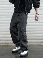Y2k New Baggy Jeans Male Hip Hop Harajuku Trousers Wide Leg Denim Pants Men's Jeans Streetwear Korean Oversize Cargo Pants - Matrix Studios