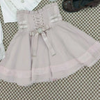 2026 Japanese Kawaii Short Skirt Sets Sweet Ruffles Off Shoulder Bow Shirt Gown Faldas Y2k Aesthetic Mini Skirts Lolita Full Set - Matrix-studios.com