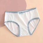 5pcs Women’s Soft Breathable Briefs Heart Plaid Print Panties Comfortable Intimates for Daily Wear - Matrix Studios