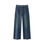 Semir Jeans Women Wide Leg Fleece Lined Comfortable High Waist Winter 2025 New Floor-Length Pants with Leg-Elongating Effect - Matrix-studios.com