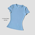 Quick-Drying Gym Leggings Set Sport Suit Short Sleeve Breathable Stretchy Slim Fitness Active Top Tight Gym Set - Matrix-studios.com