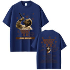 Rapper Chris Brown Breezy Bowl XX Tour 2025 T-shirt Men Women Hip Hop Fashion Pop Music  T Shirts Casual Cotton Vintage T-shirts