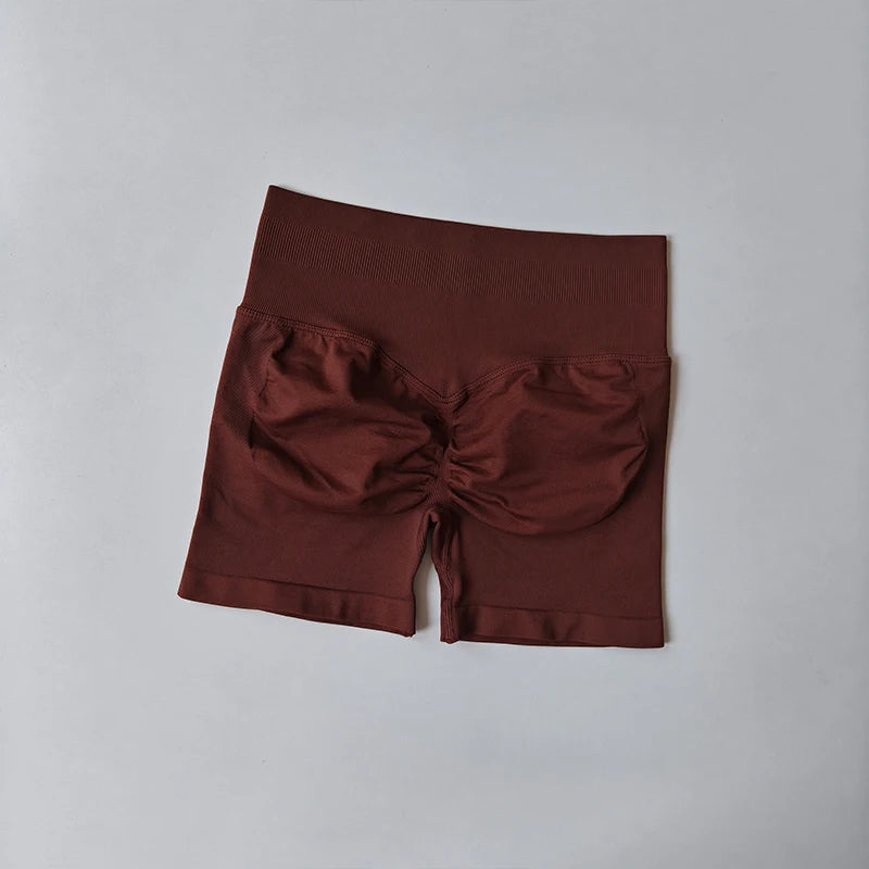 Peach Buttock Lifting Three-point Shorts Summer High Waisted Yoga Shorts Fashionable and Sexy Running Fitness Pants Solid Color - Matrix Studios
