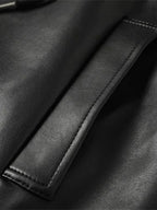 Mauroicardi Autumn Winter Loose Thickened Warm Black Pu Leather Jacket Women with Faux Fur Inside and Collar Furry Parka 2025 - Matrix Studios