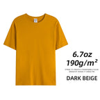 6.7oz 190gsm Combed Cotton Tees Tshirts Mens Solid Tops Woman Male Custom Team Uniform Class Clothes Summer Brand Customization - Matrix Studios