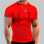 New Summer Sportswear Gym Breathable T Shirt Men Quick Drying Jogging T-Shirt Men Training Tees Fitness Tops Running T-shirt - Matrix Studios