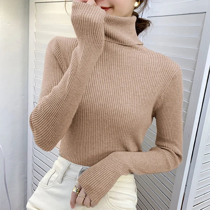Heliar Women Fall Turtleneck Sweater Knitted Soft Pullovers Cashmere Jumpers Basic Soft Sweaters For Women 2026 Autumn Winter - Matrix-studios.com