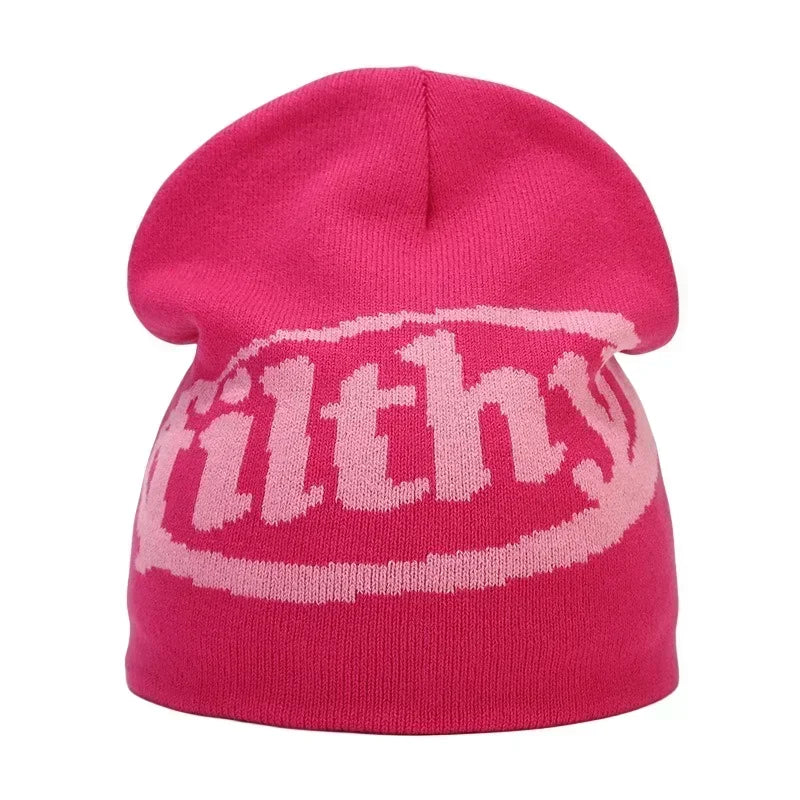 Y2K Letter Knitted Winter Autumn Beanie Cap Men Women Kanye Beanies Gorras Hombre Top Warm Skiing Hat Ear Hats Hip Hop Skullcap - Matrix-studios.com