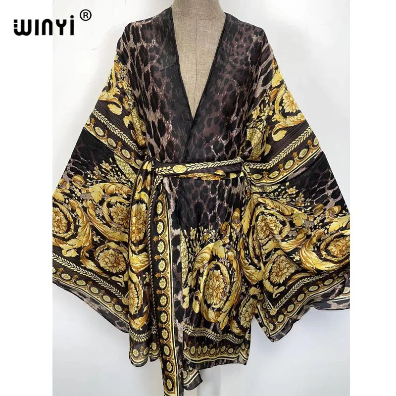 Europe WINYI New Tunic Bikini Sweet Lady New Boho Cardigan Stitch Cocktail Sexy Boho Maxi Holiday Long Sleeve KIMONO Mujer - Matrix Studios
