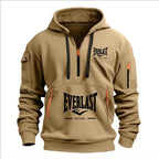 Fashion autumn and winter men's brand clothing multi-zipper design printed hoodie casual sweatshirt loose hooded jumper - Matrix Studios