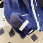 Sweet Sailor Collar Sweaters for Women 2025 New Loose College Style Cardigan Woman - Matrix Studios