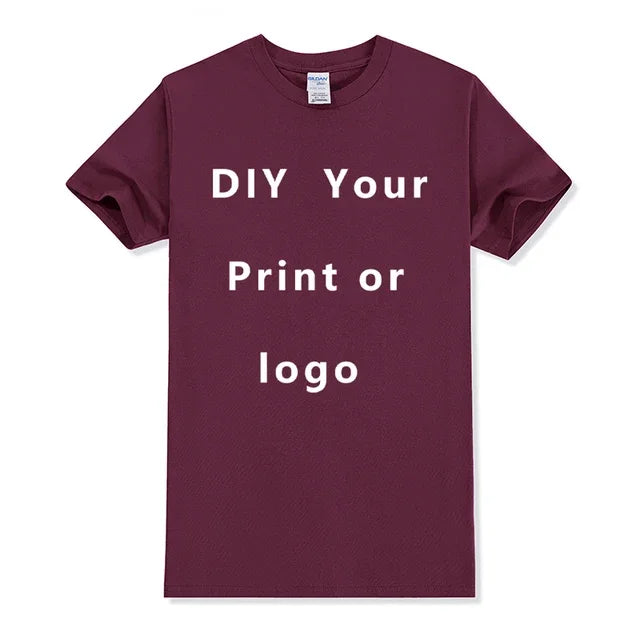 EU size 100% pure cotton custom T-shirt front and back team school uniform store logo text photo for men's personalized high-end - Matrix Studios