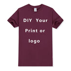 EU size 100% pure cotton custom T-shirt front and back team school uniform store logo text photo for men's personalized high-end - Matrix Studios