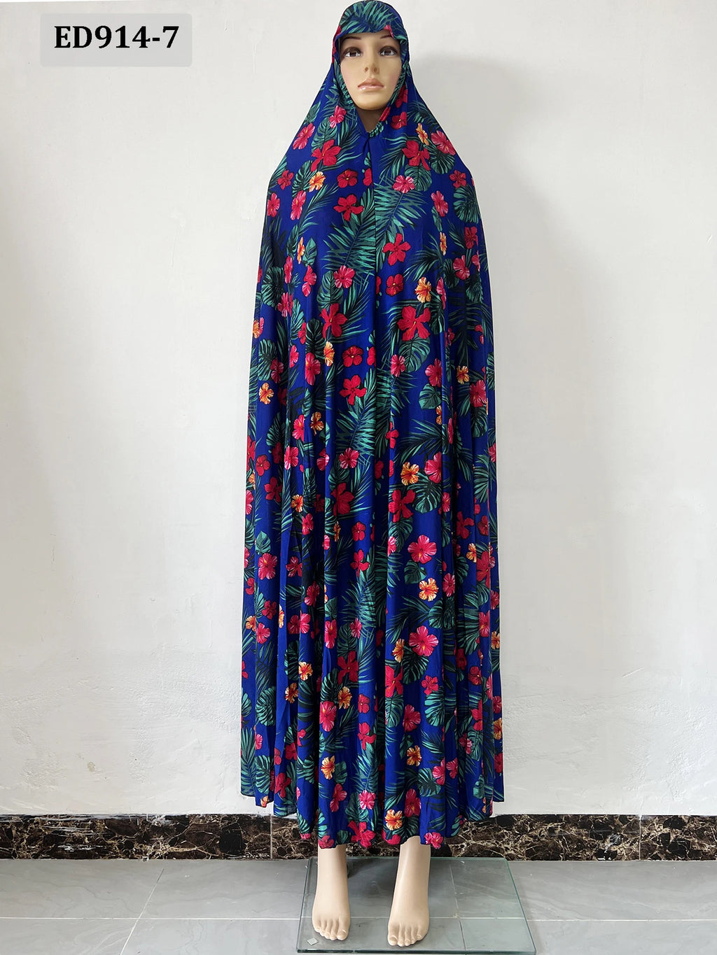 6XL  Muslim Womens Hooded Abaya African Sleeveless Prayer Garment Kaftan Dress With Hijab Floral Dubai Saudi Robe Ramadan - Matrix-studios.com