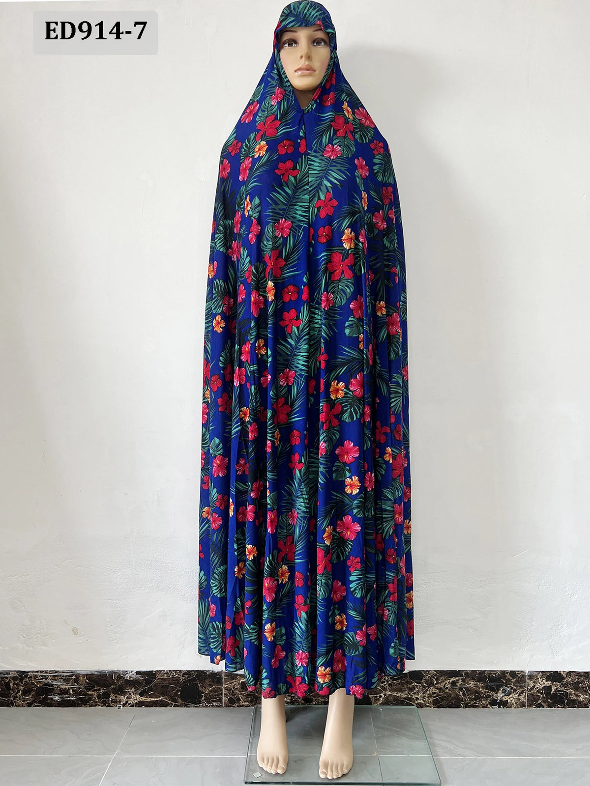 6XL  Muslim Womens Hooded Abaya African Sleeveless Prayer Garment Kaftan Dress With Hijab Floral Dubai Saudi Robe Ramadan - Matrix-studios.com